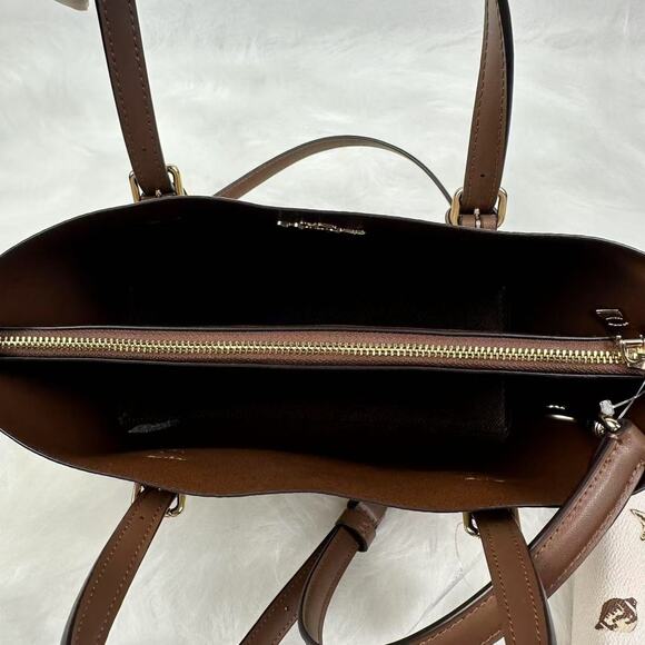 Coach Mollie Tote Bag 25 In Signature Canvas W/ Shell Print In Sand Multi CBH63 - Picture 6 of 9